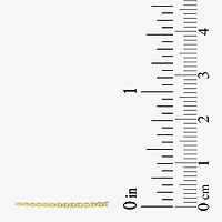 Made in Italy Womens 10K Gold 10 Inch Hollow Ankle Bracelet