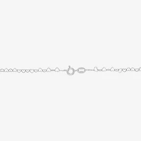 Made in Italy Womens Sterling Silver Inch Link Chain Necklace