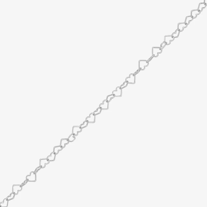 Made in Italy Womens Sterling Silver Inch Link Chain Necklace