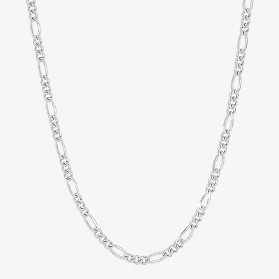 Made in Italy Mens Sterling Silver 18 Inch Figaro Chain Necklace