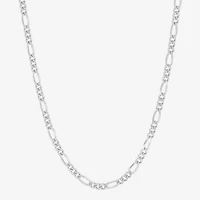 Made in Italy Mens Sterling Silver 18 Inch Figaro Chain Necklace