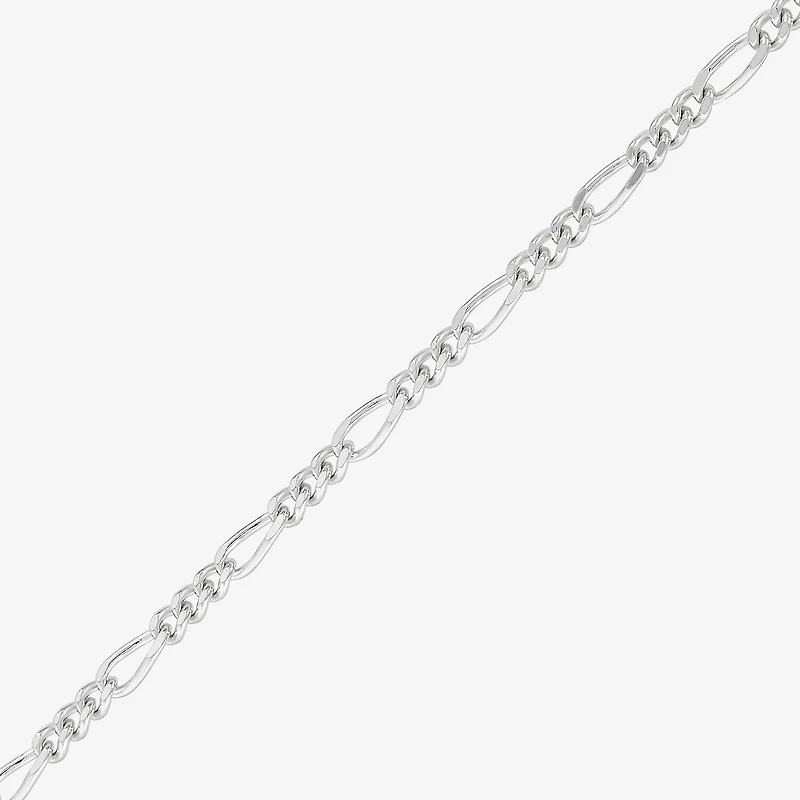 Made in Italy Mens Sterling Silver 18 Inch Figaro Chain Necklace