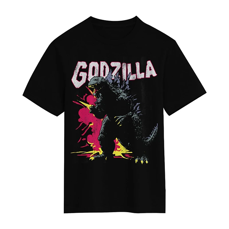 Little & Big Kid Boys Crew Neck Short Sleeve Regular Fit Godzilla Graphic T-Shirt