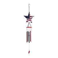 Northlight 36" Stars And Stripes Outdoor Garden Wind Chime