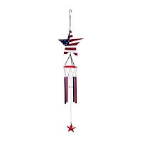 Northlight 36" Stars And Stripes Outdoor Garden Wind Chime