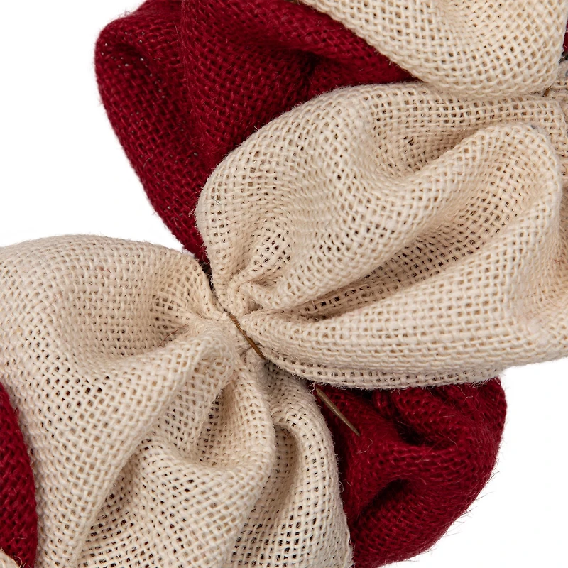 Northlight 20" Stars And Stripes Small Burlap - Unlit Wreath