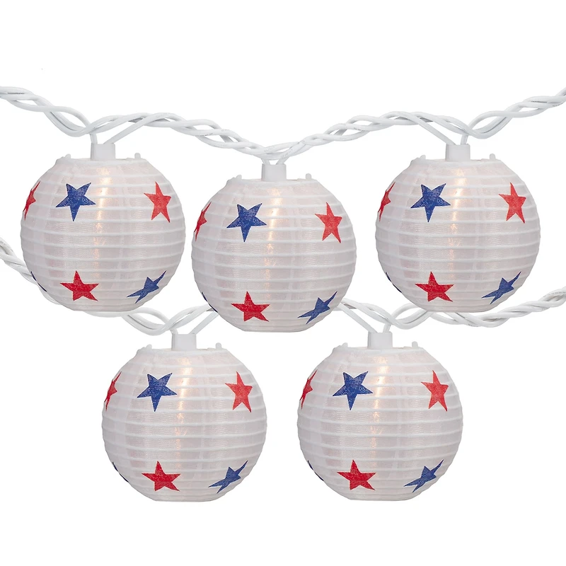 Northlight 8.5ft Stars Paper Lantern Patio Set String Lights