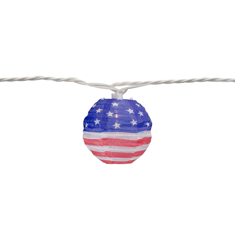Northlight 8.5ft American Paper Lantern Patio String Lights