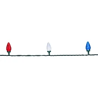 Northlight 66ft Led C9 Faceted - Red White And Blue String Lights