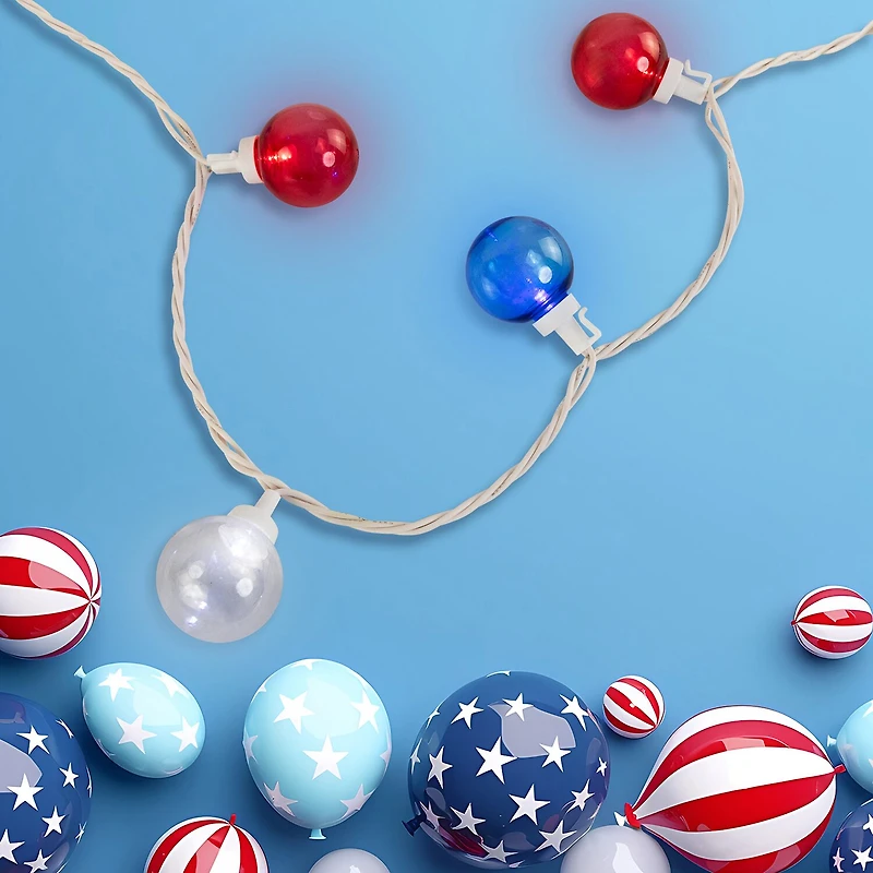 Northlight 11ft Led G40 - Red White And Blue String Lights