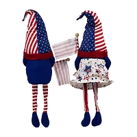 Northlight 21.25" Stars And Stripes With Dangling Legs 2-pc. Gnome