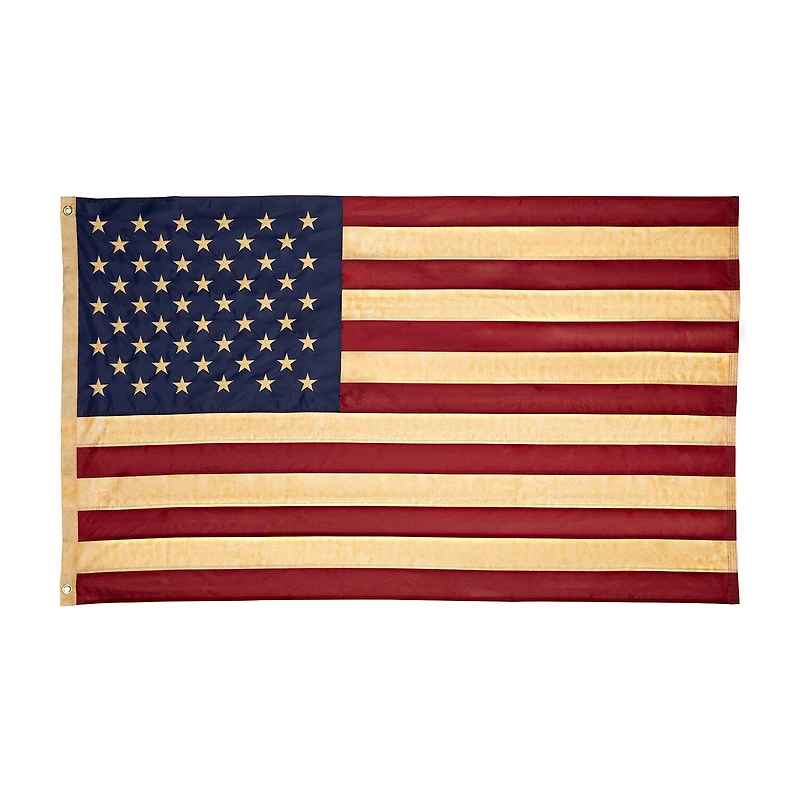 Northlight 60" Tea-Stained Embroidered Outdoor House Flags