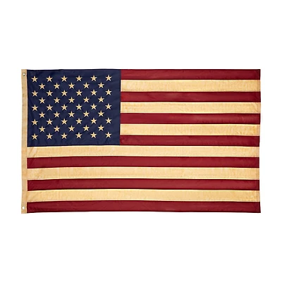 Northlight 60" Tea-Stained Embroidered Outdoor House Flags