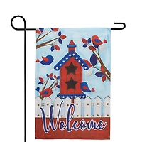Northlight 18" Birds And Birdhouse "Welcome" Outdoor Garden Flag