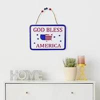Northlight 8.75" God Bless America Metal Wall Art