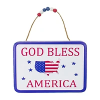 Northlight 8.75" God Bless America Metal Wall Art
