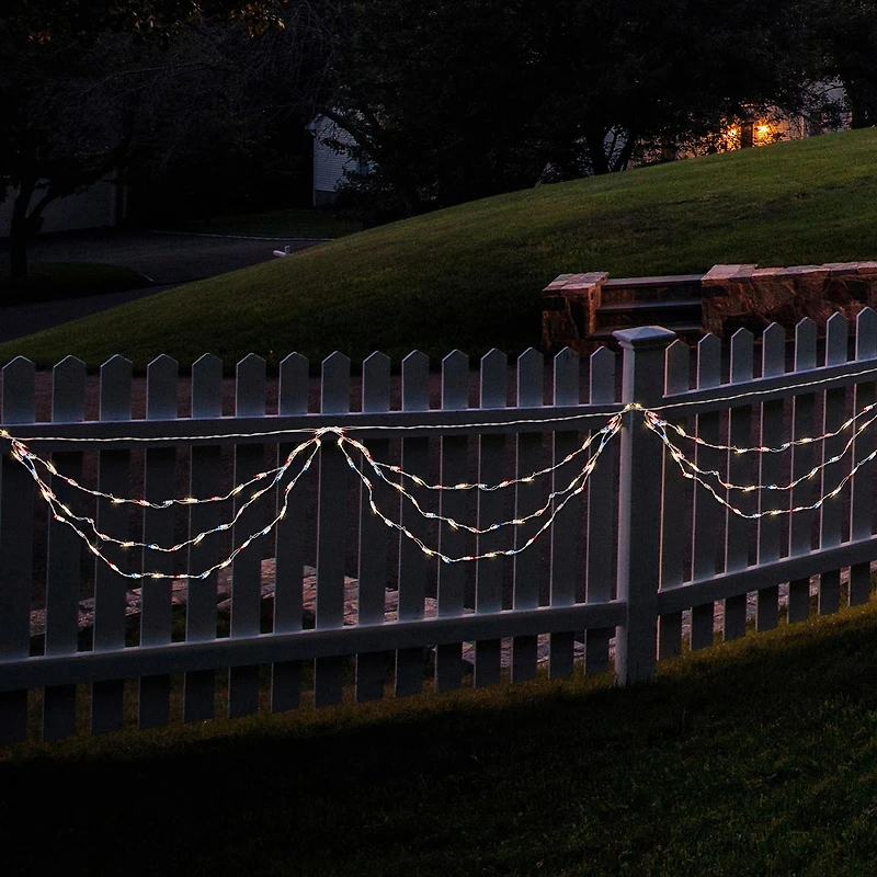 Northlight 6ft Mini Swag - Red White And Blue String Lights