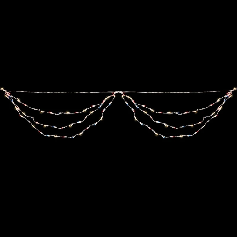 Northlight 6ft Mini Swag - Red White And Blue String Lights