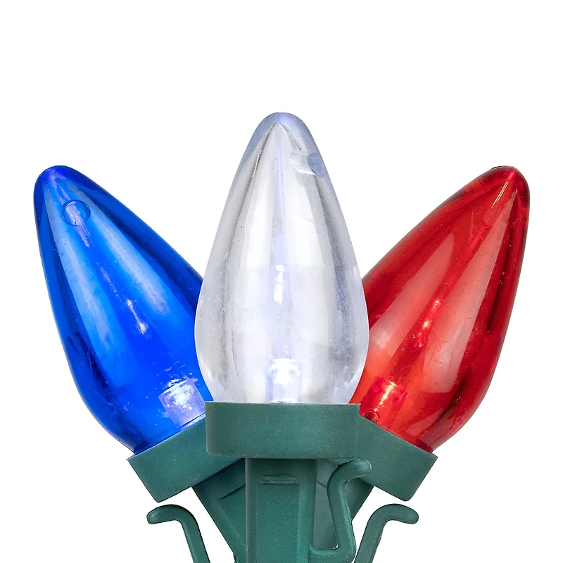 Northlight 16ft Led C7 - Red White And Blue String Lights
