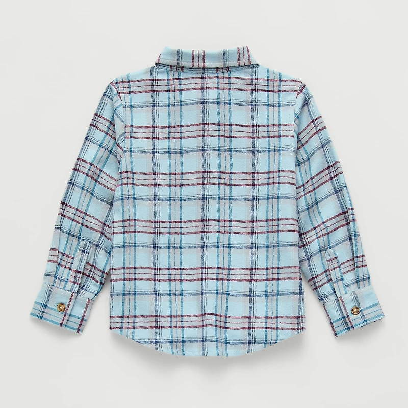 Okie Dokie Toddler & Little Boys Long Sleeve Regular Fit Flannel Shirt