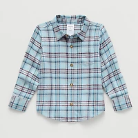 Okie Dokie Toddler & Little Boys Long Sleeve Regular Fit Flannel Shirt