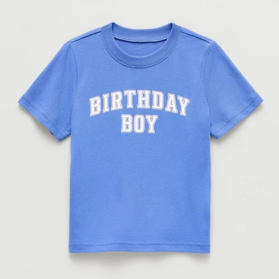 Okie Dokie Toddler & Little Boys Crew Neck Short Sleeve Regular Fit Graphic T-Shirt