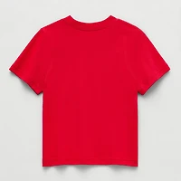 Okie Dokie Toddler & Little Boys Round Neck Short Sleeve Classic Fit Graphic T-Shirt