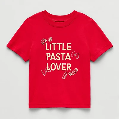Okie Dokie Toddler & Little Boys Round Neck Short Sleeve Classic Fit Graphic T-Shirt