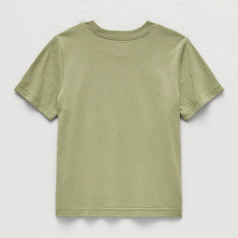 Okie Dokie Toddler & Little Boys Round Neck Short Sleeve Classic Fit Graphic T-Shirt