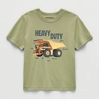 Okie Dokie Toddler & Little Boys Round Neck Short Sleeve Classic Fit Graphic T-Shirt