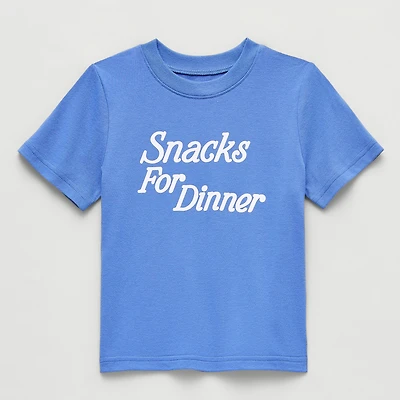 Okie Dokie Toddler & Little Boys Round Neck Short Sleeve Regular Fit Graphic T-Shirt