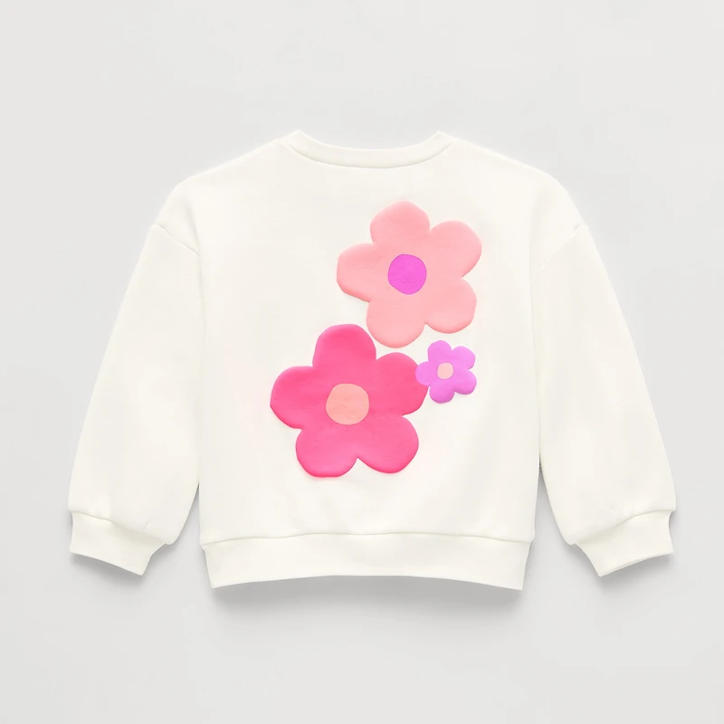 Okie Dokie Toddler & Little Girls Round Neck Fleece Long Sleeve Sweatshirt