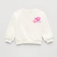 Okie Dokie Toddler & Little Girls Round Neck Fleece Long Sleeve Sweatshirt