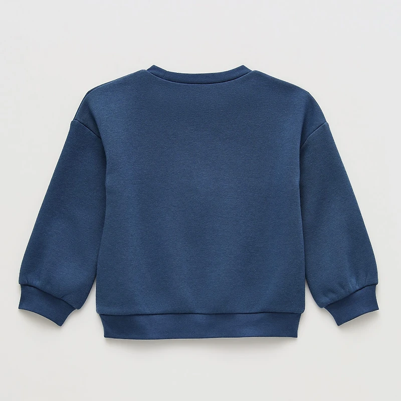 Okie Dokie Toddler & Little Girls Round Neck Long Sleeve Sweatshirt