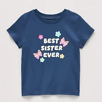 Okie Dokie Toddler & Little Girls Round Neck Short Sleeve Regular Fit Graphic T-Shirt
