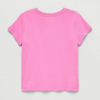 Okie Dokie Toddler & Little Girls Round Neck Short Sleeve Classic Fit Graphic T-Shirt