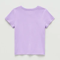 Okie Dokie Toddler & Little Girls Round Neck Short Sleeve Regular Fit Graphic T-Shirt