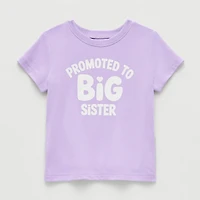 Okie Dokie Toddler & Little Girls Round Neck Short Sleeve Regular Fit Graphic T-Shirt