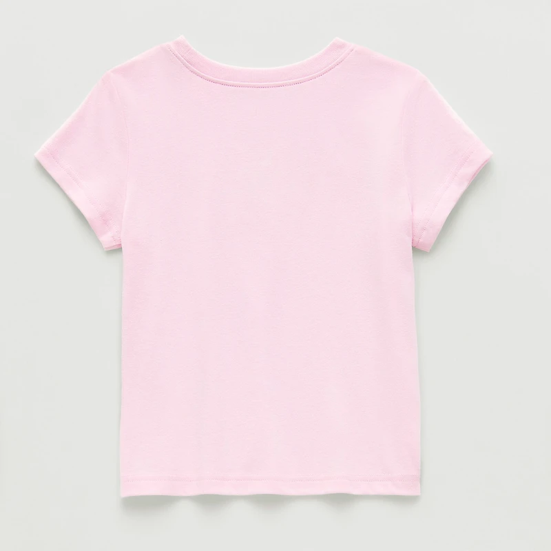 Okie Dokie Toddler & Little Girls Round Neck Short Sleeve Classic Fit Graphic T-Shirt