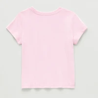 Okie Dokie Toddler & Little Girls Round Neck Short Sleeve Classic Fit Graphic T-Shirt