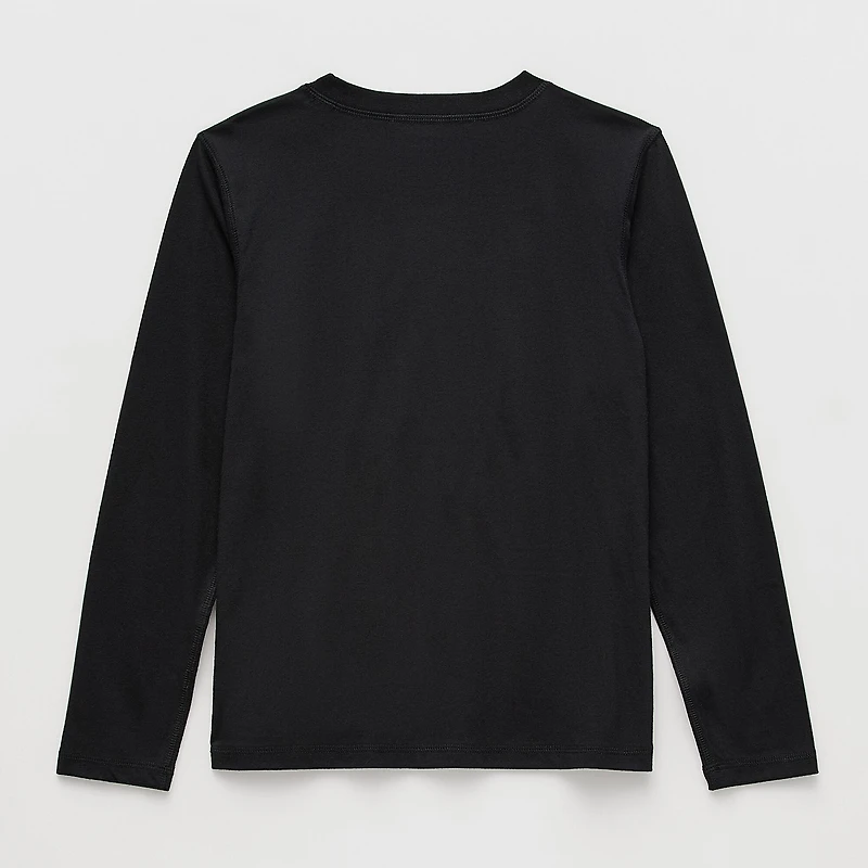 Thereabouts Little & Big Kid Boys Easy-on + Easy-off Sensory Friendly Crew Neck Long Sleeve Adaptive Regular Fit Graphic T-Shirt
