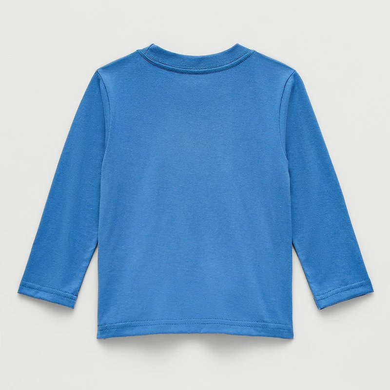 Toddler Boys Crew Neck Long Sleeve Regular Fit Mickey Mouse Graphic T-Shirt