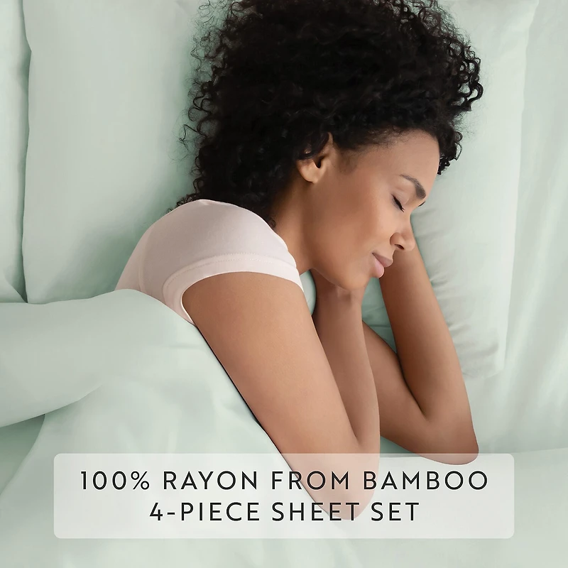 Casual Comfort Premium Rayon From Bamboo Luxury Bed Sheet Set