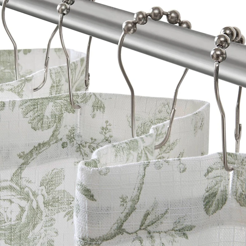 Laura Ashley Walled Garden Textured Floral Shower Curtain