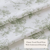 Laura Ashley Walled Garden Textured Floral Shower Curtain
