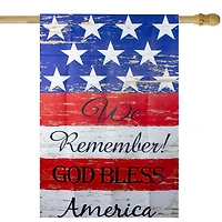 Northlight 40" Stars And Stripes "We Remember God Bless America" House Flags