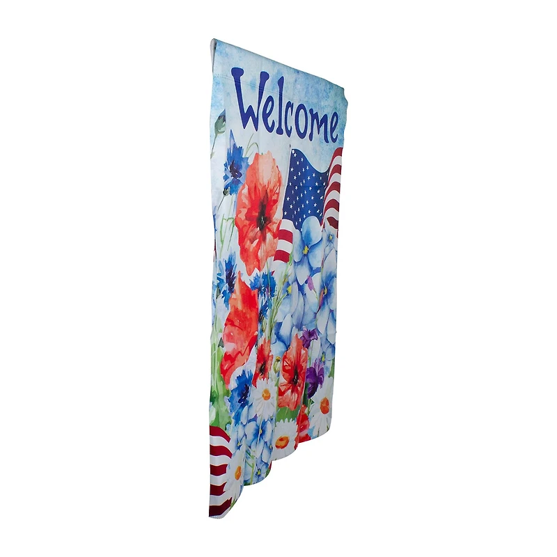 Northlight 40" Floral "Welcome" Outdoor House Flags