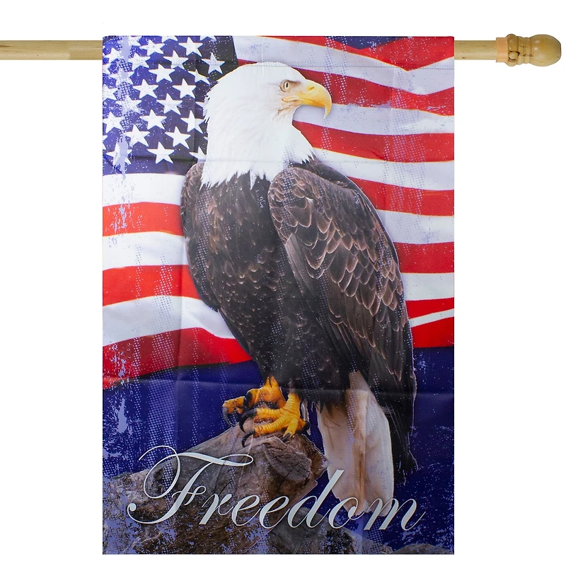 Northlight 28" Freedom Bald Eagle Outdoor House Flags