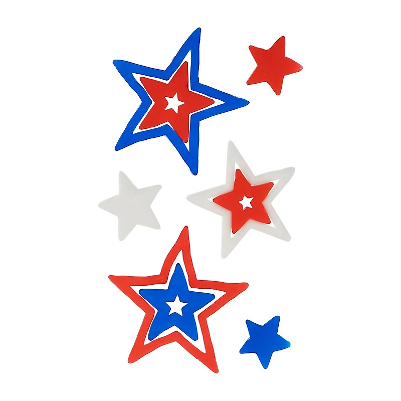 Northlight Double Sided Celebration Gel 4th of July 6-pc. Window Decor