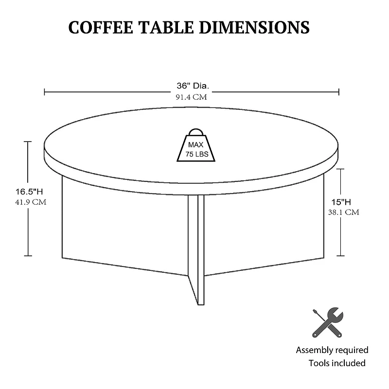 Martha Stewart Sadie Round Coffee table